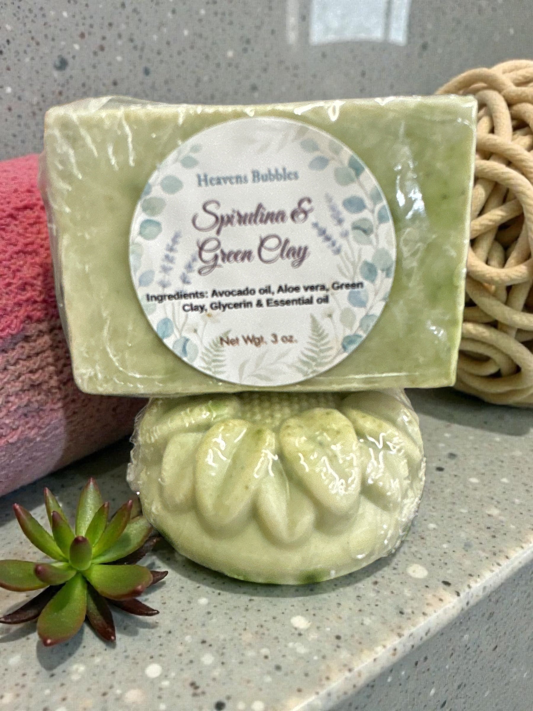 Spirulina and Green Clay Bar Soap
